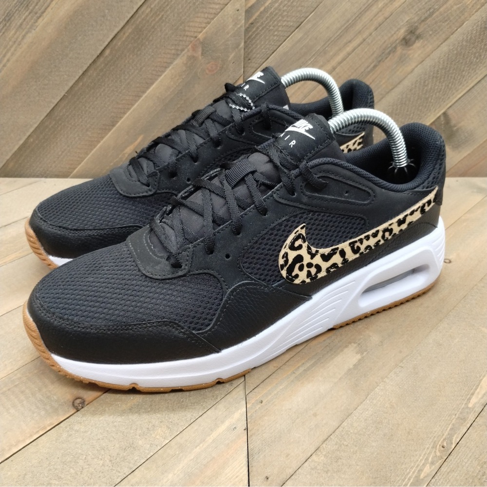 Nike Black and Leopard Print Athletic Shoes